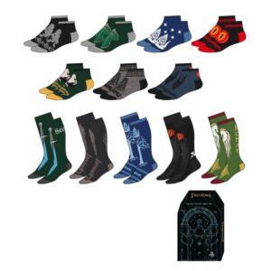 The Lord of The Rings Hobbit assorted adult 12 socks set