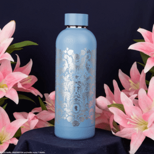 Water Bottle - Silver Damask Flourish