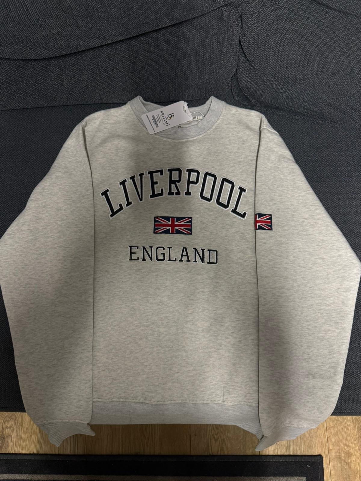Grey Crew Jumper Liverpool