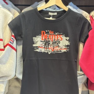 Black The Beatles Skinny T-Shirt