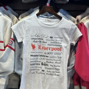 Grey Liverpool Street Name Skinny T-Shirt