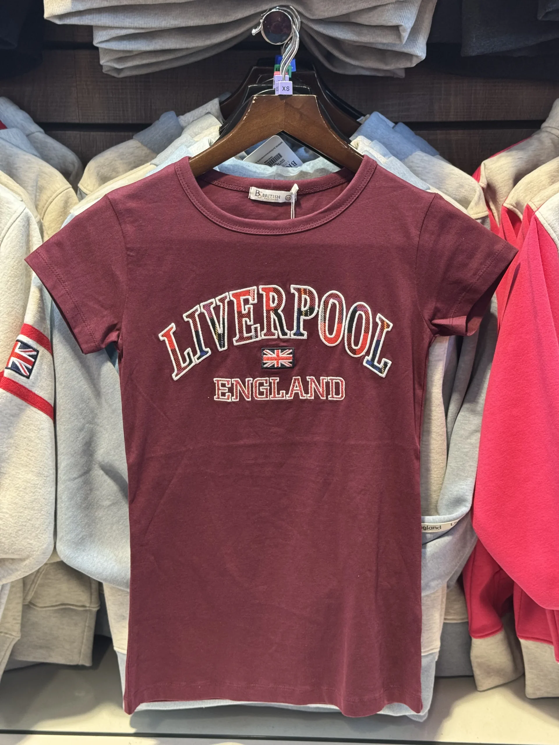 Maroon Liverpool Skinny T-Shirt