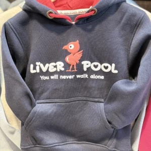 Navy Never Walk Alone Kids Hoodie