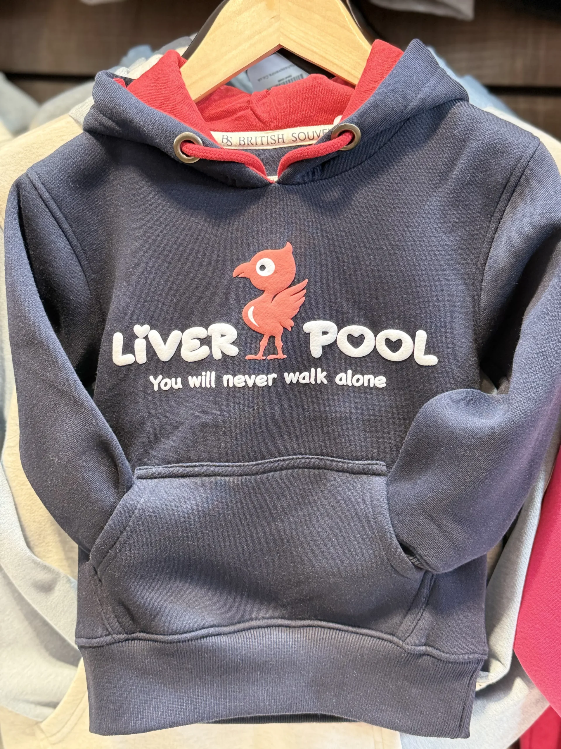 Navy Never Walk Alone Kids Hoodie