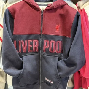 Navy and Maroon Liverpool Zipper Hoodie