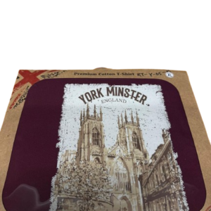 York Minster Maroon Round Neck t shirt