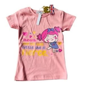 Pink She is Fierce Kids T-Shirt