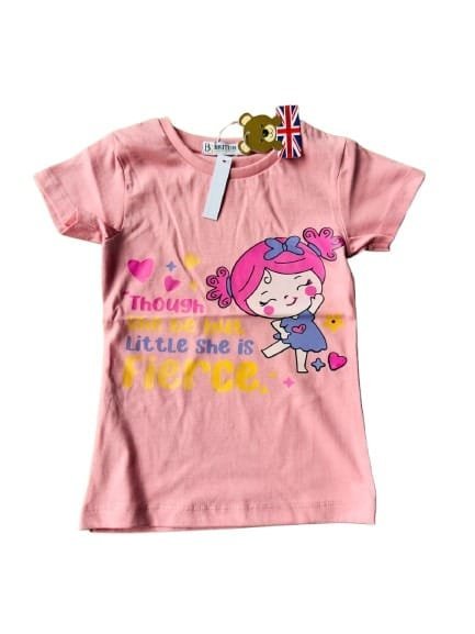 Pink She is Fierce Kids T-Shirt
