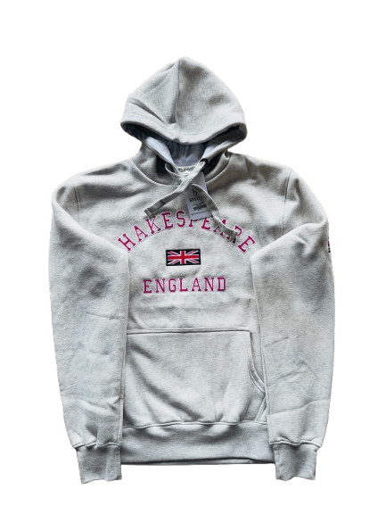 Grey & Pink Shakespeare Hoodie