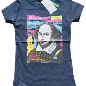 Navy Shakes Portrait Quote T-Shirt