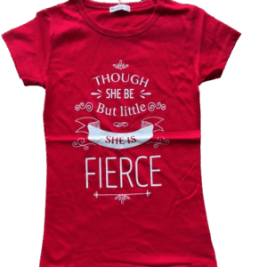 Red She Is Fierce Skinny T-Shirt
