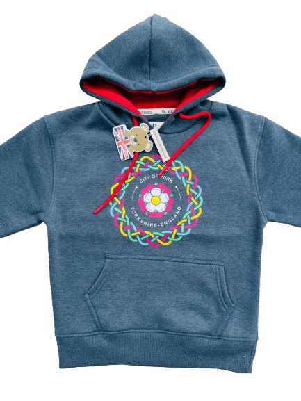 Navy Melange Yorkshire-England Kids Hoodie