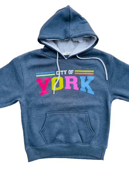 Charcoal City of York Kids Hoodie