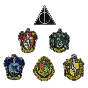 Set of 6 Harry Potter Crests Patches ( Iron-on)