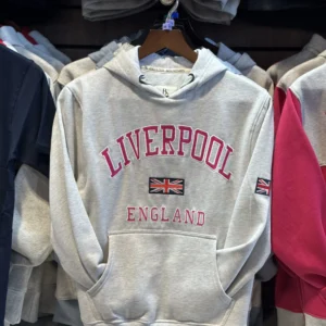 Grey With Pink Liverpool Hoodie