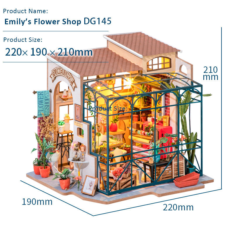Emily s Flower Shop miniature house model 258pcs - Image 7