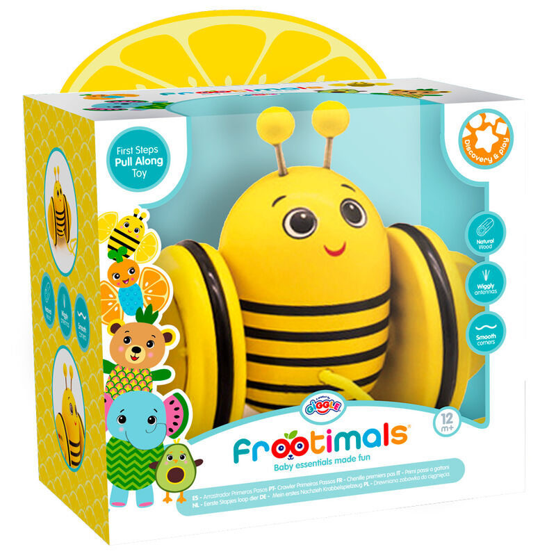 Frootimals Bizzy Lemonbee wooden first steps pull along toy - Image 2