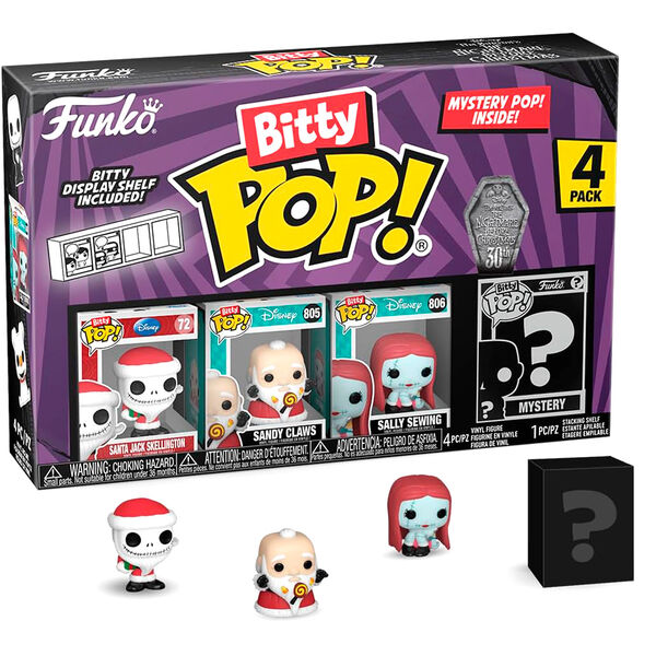 Blister 4 figures Bitty POP Disney Nightmare Before Christmas Santa Jack - Image 3