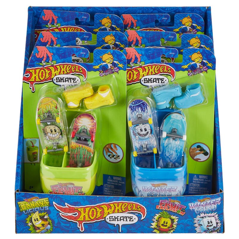 Hot Wheels Skate box of chewing gum + 2 assorted skateboards - Image 6