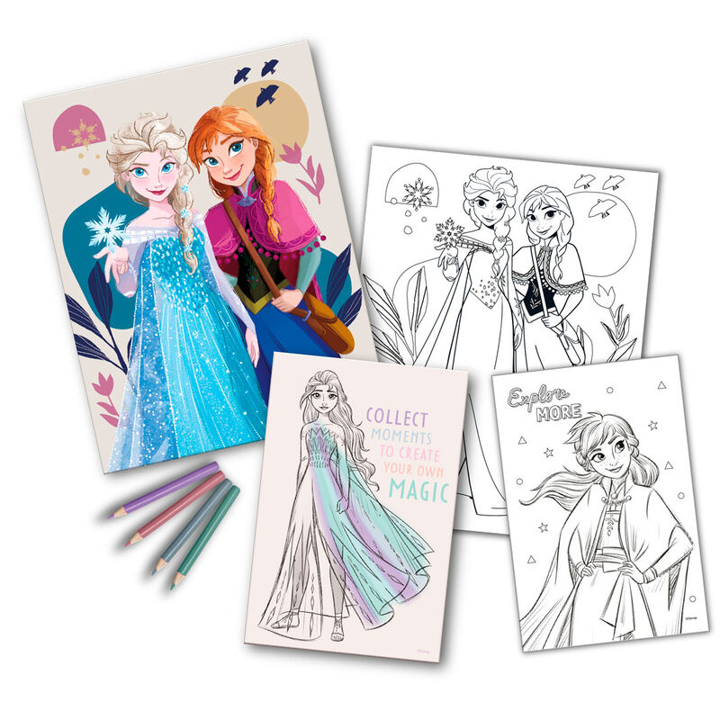 Disney Frozen coloring set + notebook - Image 2