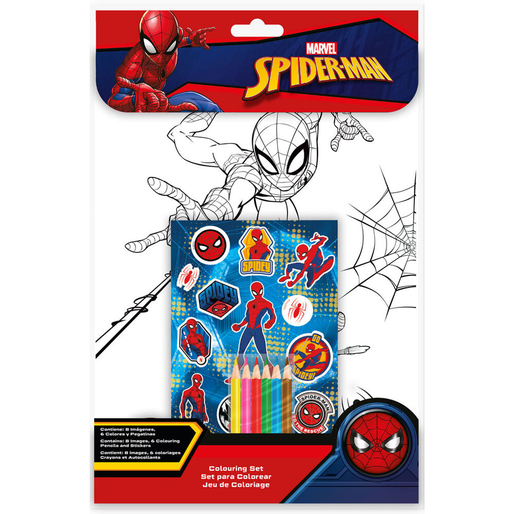 Marvel Spiderman colouring set + notebook - Image 4