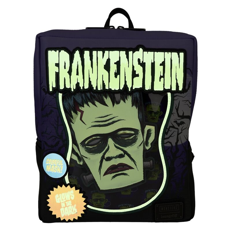 Loungefly Universal Monster Frankenstein Neon Mask backpack 28cm - Image 2