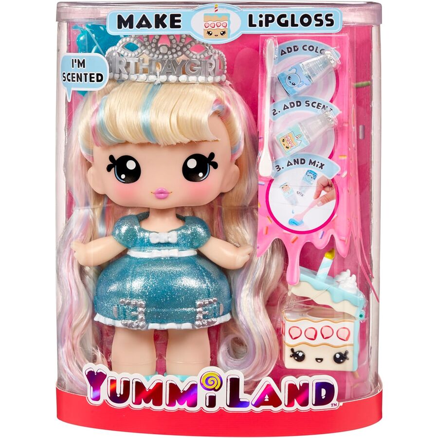 Yummiland Large Callie Birthday Cake doll + lip gloss - Image 2
