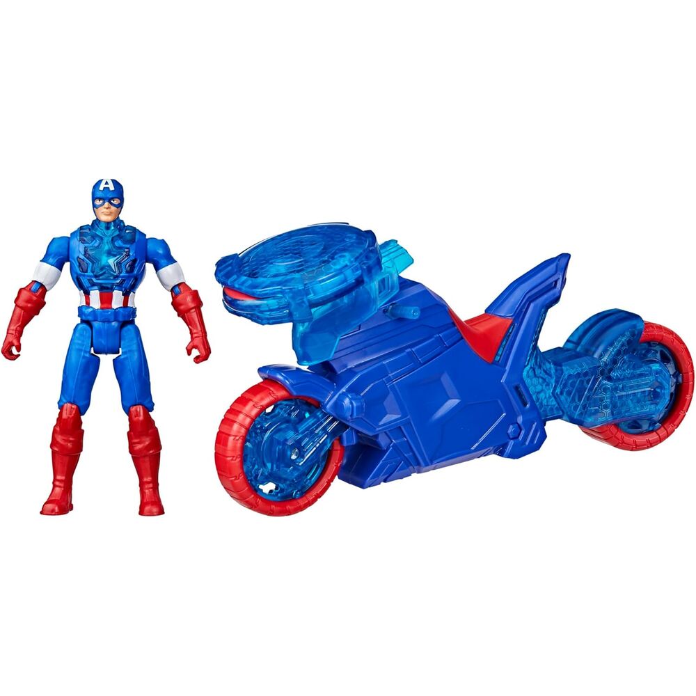 Marvel Avengers Motorbike Shield Thrower + Captain America figure - Image 2