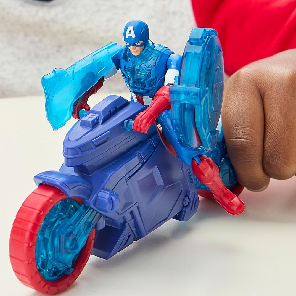 Marvel Avengers Motorbike Shield Thrower + Captain America figure - Image 5
