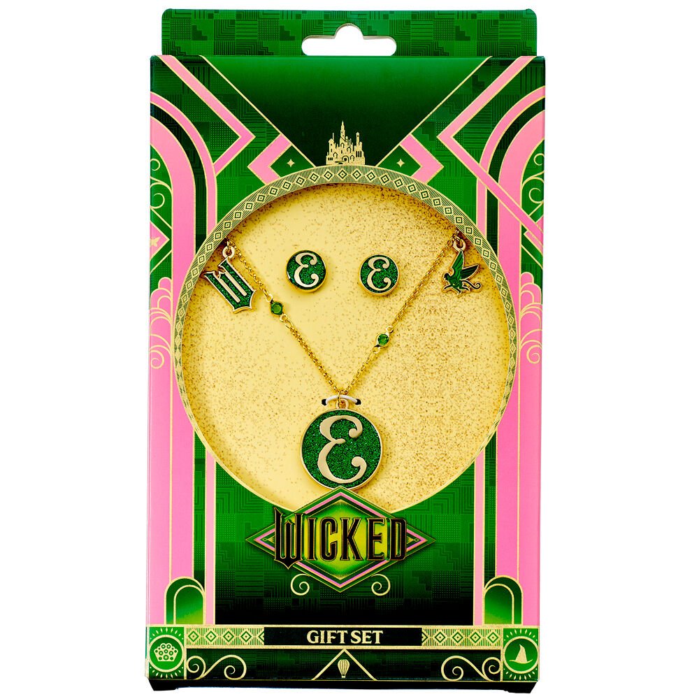 Wicked Elphaba necklace + earrings set - Image 2