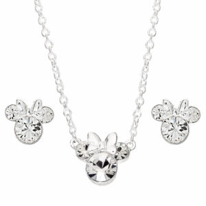 Disney Minnie Set necklace + earrings silver
