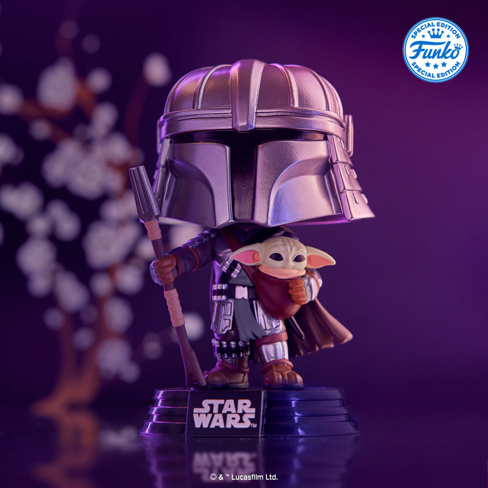 POP figure Star Wars Impressions Mandalorian with Grogu Exclusive - Image 3
