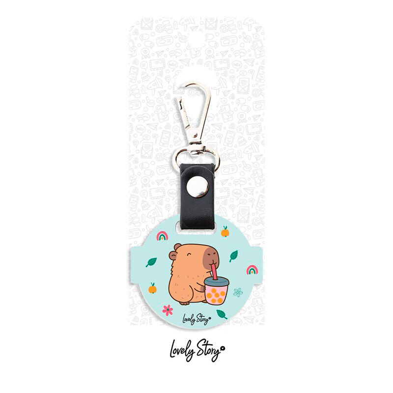 Capibara Bubble Tea keychain