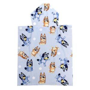 Bluey microfibre poncho beach towel