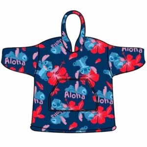Disney Stitch oversize sweatshirt coat kids coral