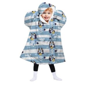 Bluey oversize sweatshirt coat kids coral