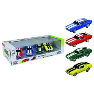 Ford Mustang 67 pack 4 cars pull back