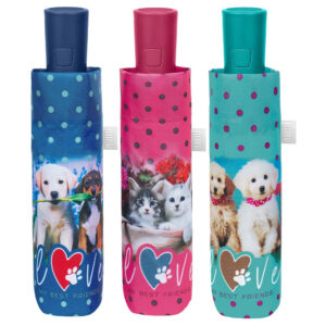 Automatic folding dog and cat umbrella assorted 54cm