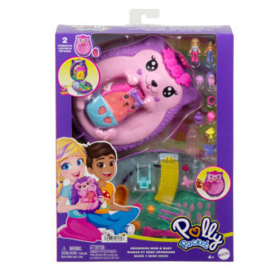 Polly Pocket Mama Hedgehog and Baby chest bag
