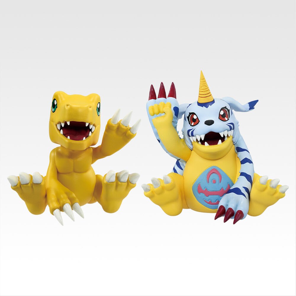 Digimon Adventure Clash of Light and Darkness Agumon & Gabumon Ichibansho figure 7cm