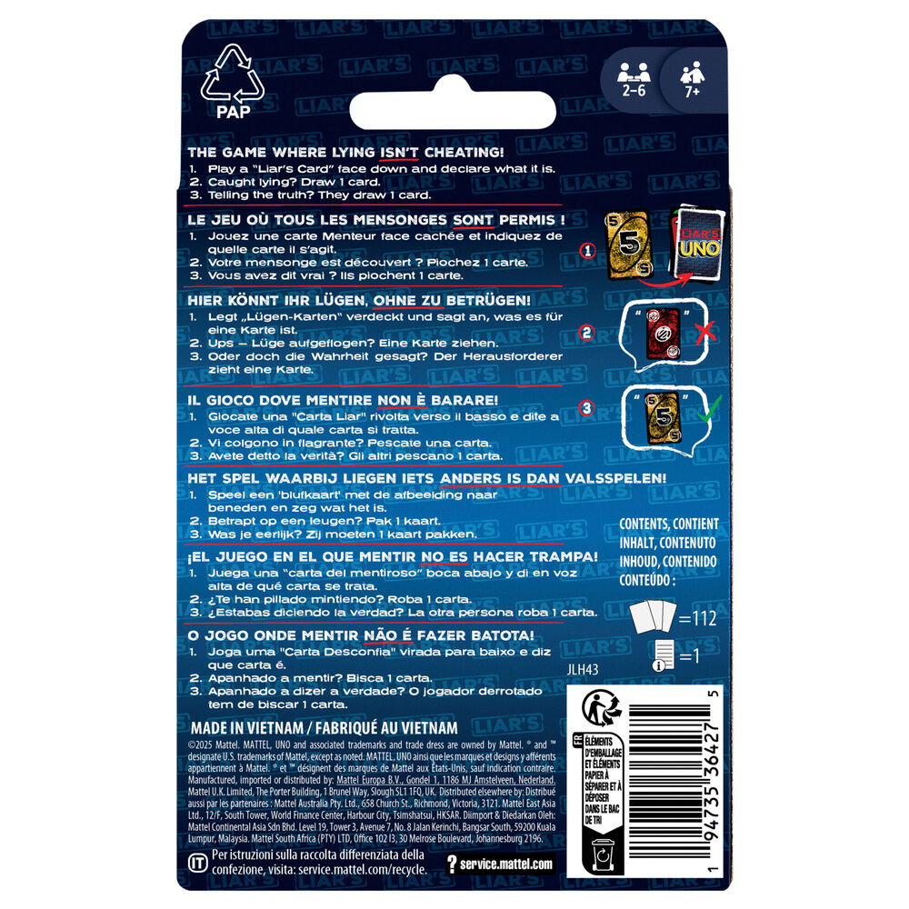 UNO Liars card game - Image 2