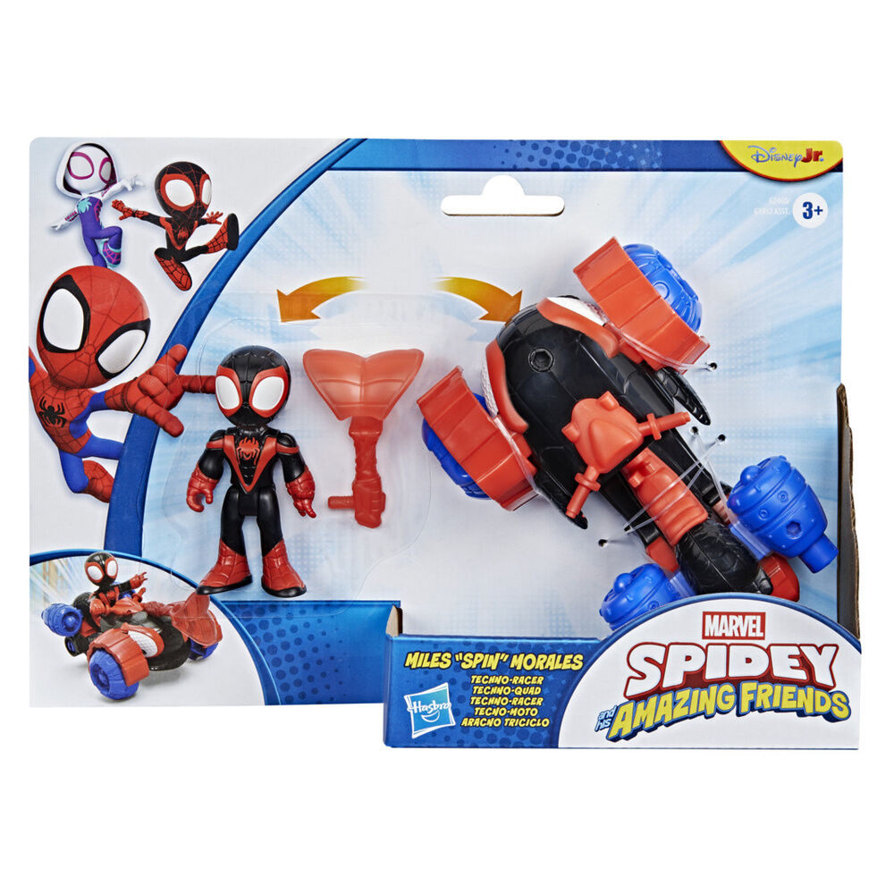 Marvel And His Awesome Friends Spidey Miles Morales figure + vehicle - Image 2