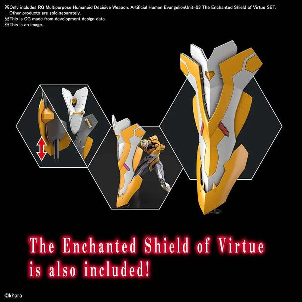 Mobile Suit Evangelion The Enchanted Shield of Virtue Unit-03 RG Multipurpose Humanoid Decisive Weapon model kit figure - Image 2