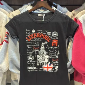 Black Liverpool Street Skinny T-Shirt