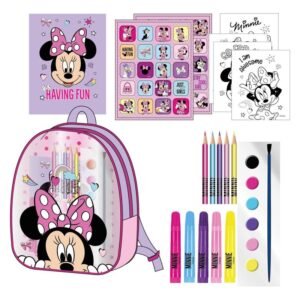 Disney Minnie backpack stationery set