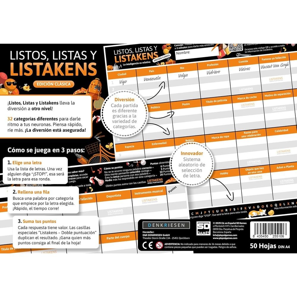Spanish Listos Listas y Listakens board game - Image 5