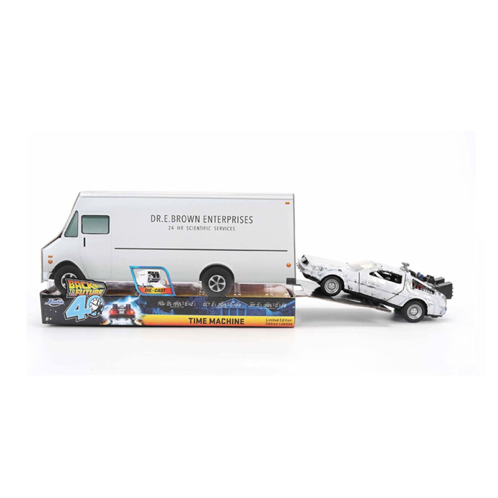 Back to the Future 40th Anniversary Time Machine Ice Effect Dlorean replica