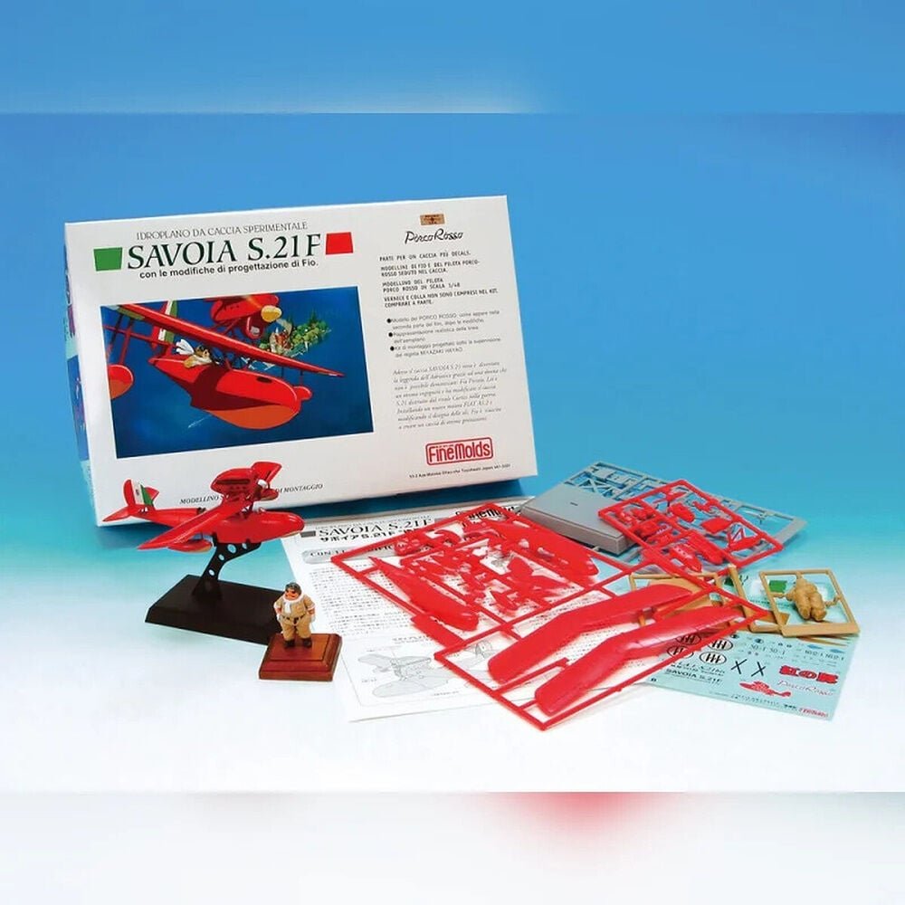 Porco Rosso Savoia S.21F ver.2 Seaplane model kit + Porco figure - Image 4