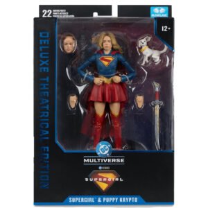 DC Comics Supergirl Deluxe Theatrical Edition Supergirl & Puppy Kripto figure 18cm