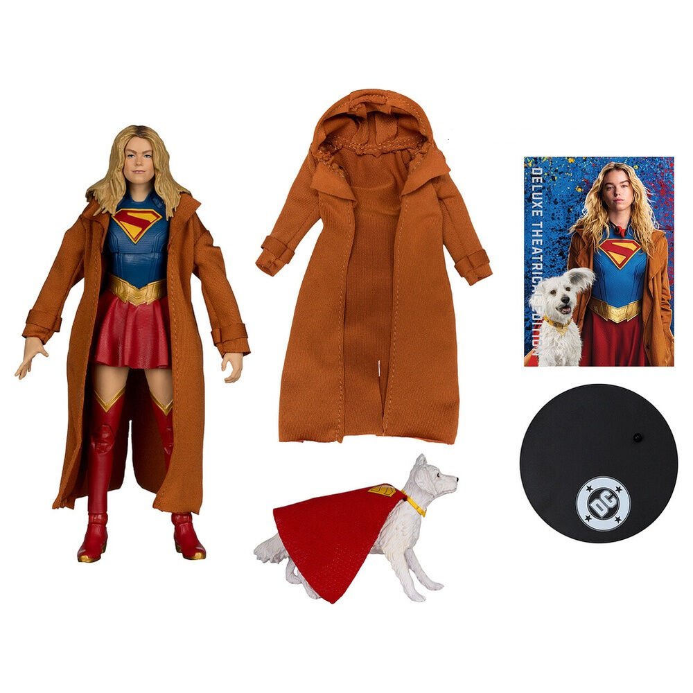 DC Comics Supergirl Deluxe Theatrical Edition Gold Label Collection Supergirl & Puppy Kripto figure 18cm - Image 2